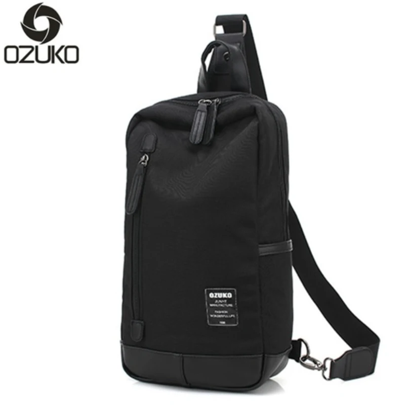 Мужская Холщовая Сумка OZUKO на плечо для ноутбука 2017|college student bag|bags for teenagersstudent bag |