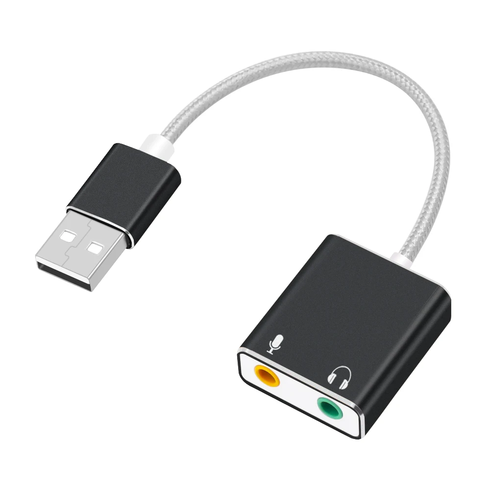 7,1 Внешняя USB звуковая карта Тип C/USB до 3,5 мм разъем USB аудио адаптер наушники микрофон для Macbook компьютер ноутбук ПК