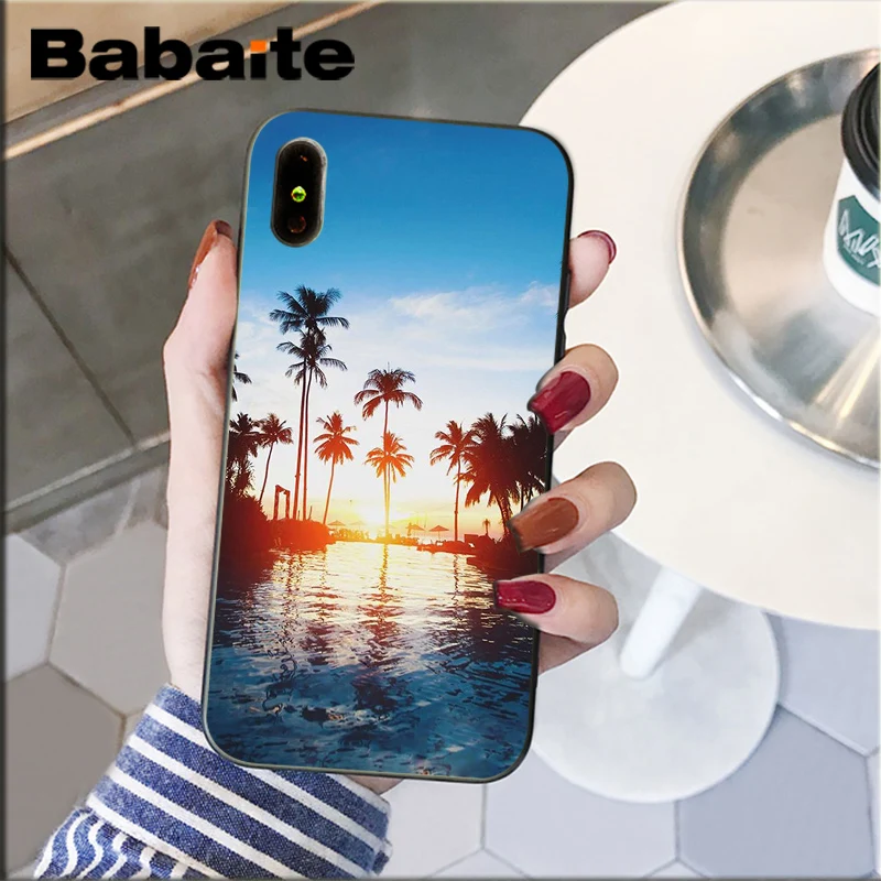 Summer popular Beach Ocean Coconut Trees