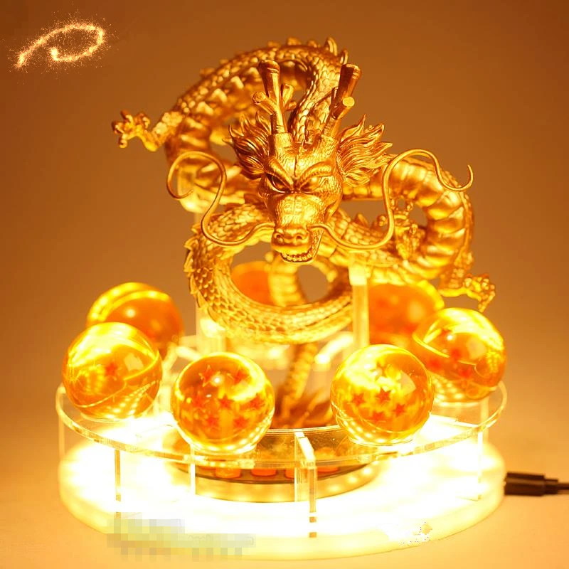 Creative DIY Dragon B Z Action Figures Spirit Bomb Anime Model Son Goku Broly LED Table Lamp Crystal DBZ Ball Decoration Toy | Игрушки и