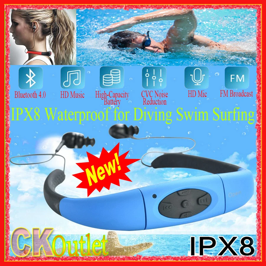 Popular Waterproof Bluetooth Headphones for SwimmingBuy Cheap