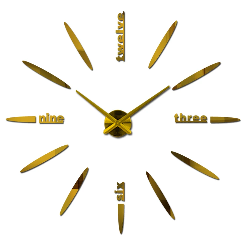 2018 зеркало настенные часы современный Дизайн horloge murale moderne большие уникальные
