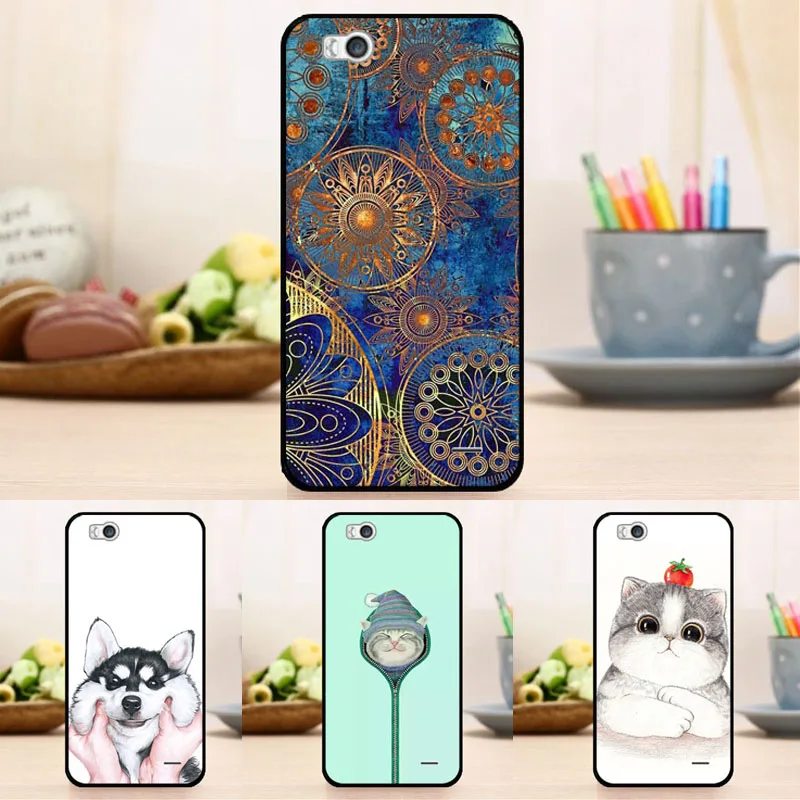 

New Soft Silicon Case For ZTE Blade A476 Floral Tower Pattern Hot Gel Cover For ZTE Blade A476 A 476 Top Quality