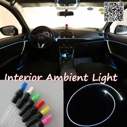 Для Fiat Linea 2007-2015 салона окружающий свет Панель освещения для автомобиля внутри круто полосы света оптический Волокно группа