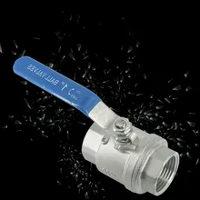 " DN25 женские 2 шт Клапаны полный Порты и разъёмы шаровой клапан с виниловой ручкой WOG1000 Нержавеющая сталь SS304 клапан Max 1000 фунтов/кв. дюйм