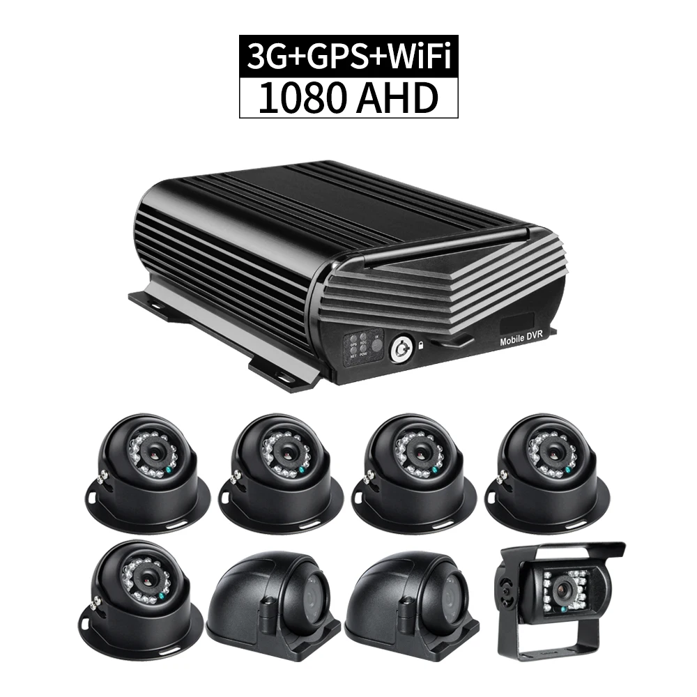 DVR de seguridad para autobús, dispositivo móvil de red WiFi, 3G, 1080N