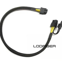 LODFIBER 8pin до 6+ 2pin кабель питания для DELL power Edge R720 и видеокарты GPU 35 см