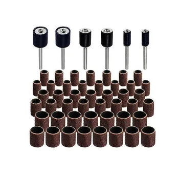 

51pcs sanding sleeves 1/2 sanding paper grinding wheel sanding dremel rotary tool sandpaper abrasive polishing for woodworking