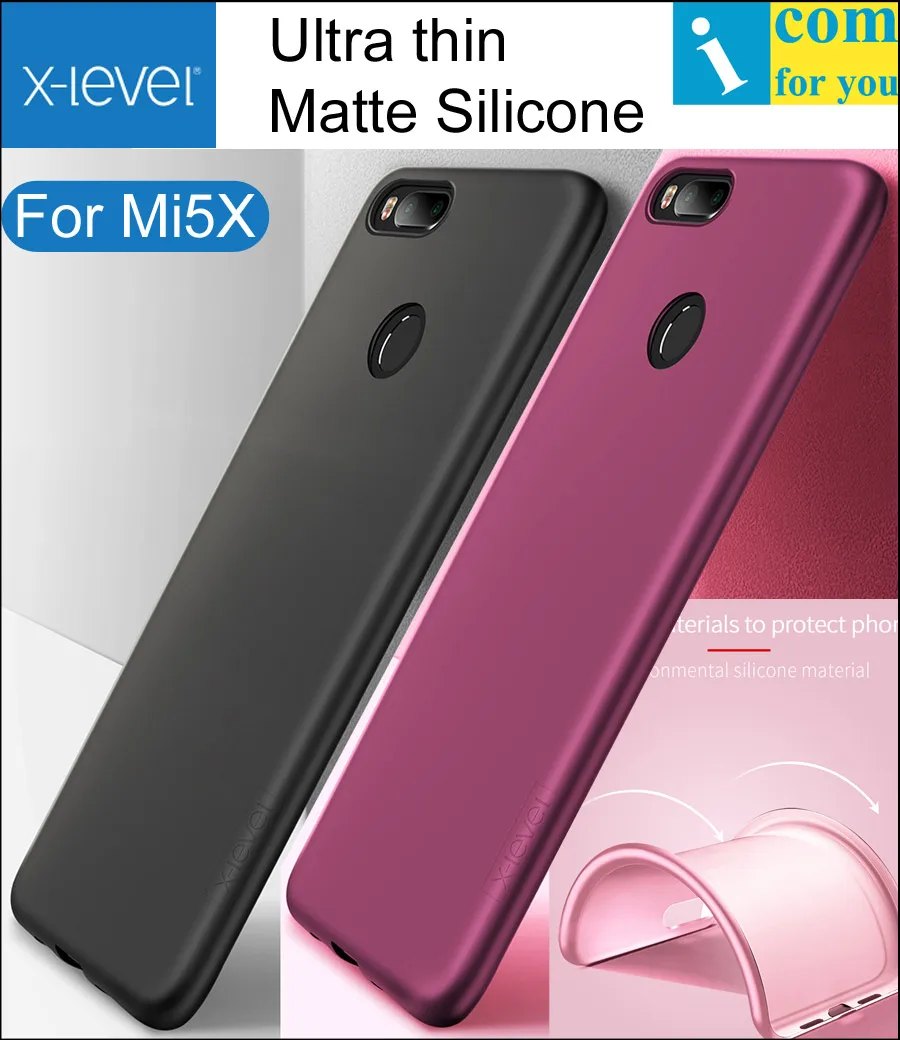 

X-Level Ultra thin Silicone Cover Case For Xiaomi Mi5X Mi 5X Guardian Matte frosted TPU X Level Protective Mi A1