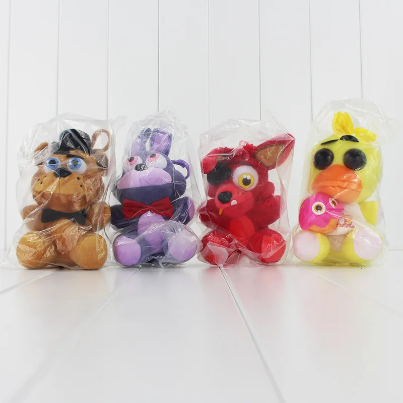 

4 kind Five Nights At Freddy's 4 FNAF 15cm Bear foxy Chica Bonnie Freddy Foxy pendant keychain Kids toys