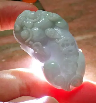 

Certified Green Natural A Jade jadeite pendant Dragon Pi Xiu Money Coin