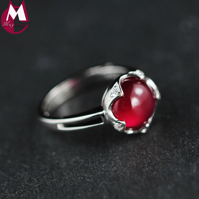 Aliexpress.com : Buy ring for women round ruby bead opening design