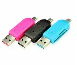 EastVita Универсальный USB кард-ридер Мобильный телефон PC кард-ридер Micro USB OTG считыватель карт OTG TF/SD Flash r20