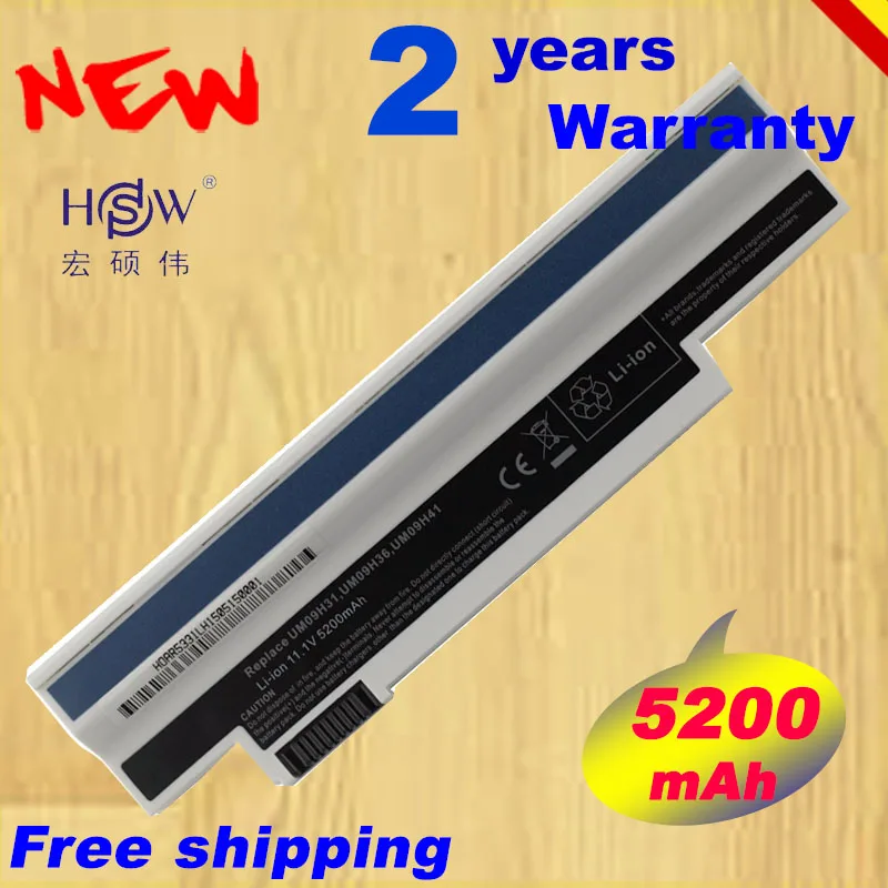 Белый 6-элементный Аккумулятор для ноутбука ACER Aspire One 532h UM09H41 UM09H71 AO532h-2Bb UM09G75 UM09G41