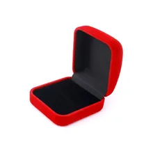 5,3x5,5x3,6 см 10 шт./лот красная бархатная коробочка для кольца романтические Драгоценности Кольца, шкатулки серьги Дисплей упаковочная коробка для подарка Коробки
