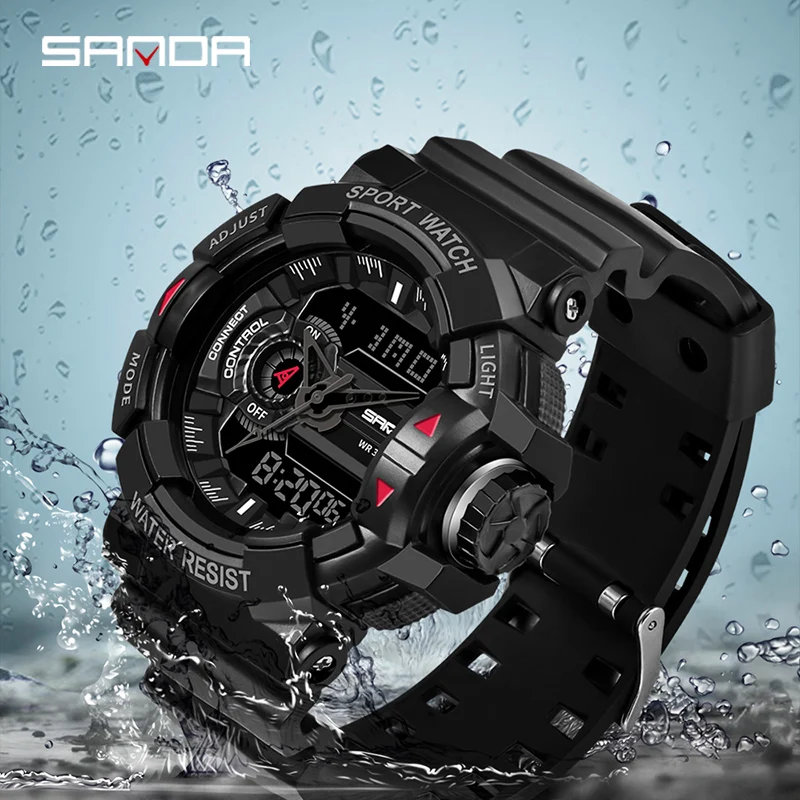 

SANDA Brand Watches G Style Men Analog Quartz Digital Watch Shock Military Sports Watch Fashion Waterproof Electronic Wristwatch