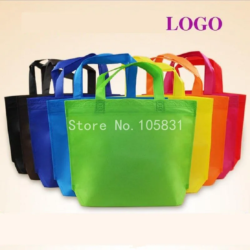 www.semashow.com : Buy 100x Non woven fabric bags with handle reusable non woven storage bag can ...