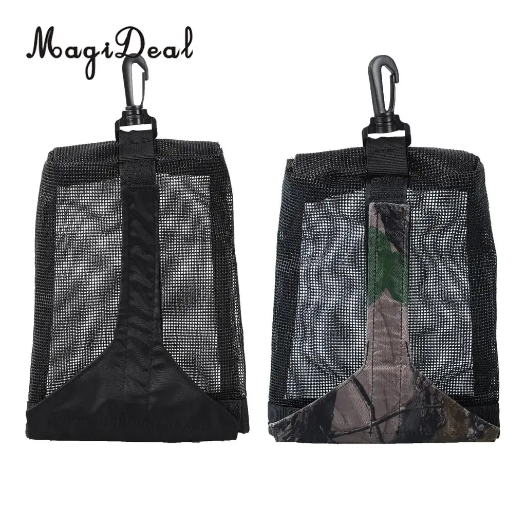 MagiDeal Strong 1Pc Nylon Scuba Diving Dive Weight Pocket Accessory Mesh Pouch Bag With Clip for Camera Drift Hook Equipment Acc