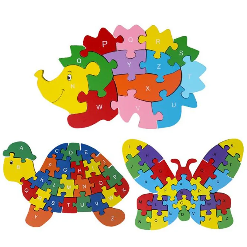 

wooden toys puzzles for kids children babies animal jigsaw board education learning montessori intellectual toy preschoolers