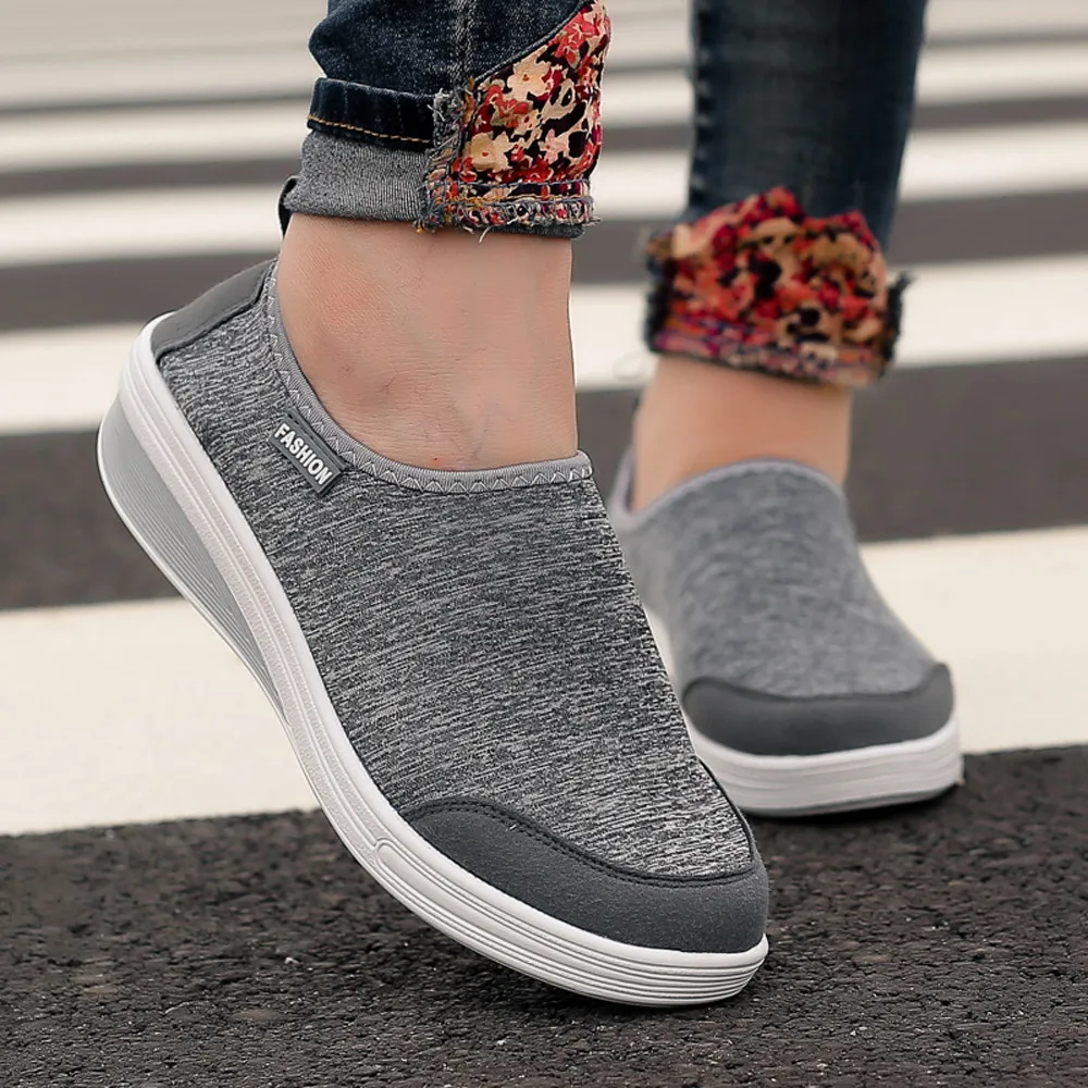 

KANCOOLD Women Leisure Mesh Shoes Breathable Flat Bottom Sport Shoes Lightweight High Quality Elastic Ladies Sneakers