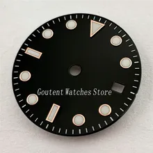 28,5 мм черный циферблат стерильные Калибр ETA 2836, DG2813/3804, Miyota 82 серии механизм P899