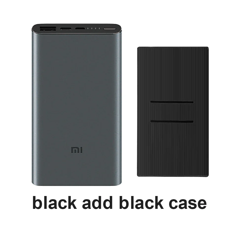 Mi Xiao mi power Bank, 10000 мА/ч, 3 внешних аккумулятора, QC3.0, зарядка, двойной USB выход, 18 Вт, быстрая зарядка, 10000 мА/ч, внешний аккумулятор для телефона