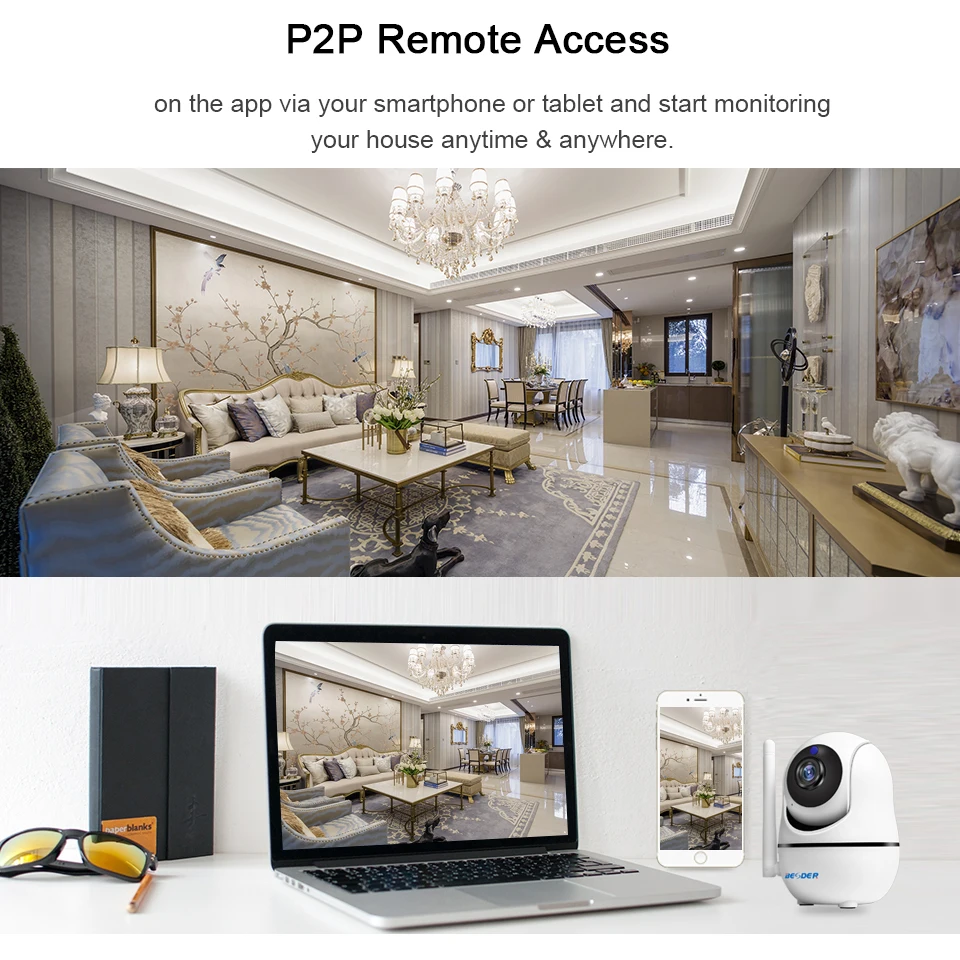 BESDER 1080P домашняя IP камера безопасности 720P Беспроводная умная WiFi Аудио запись