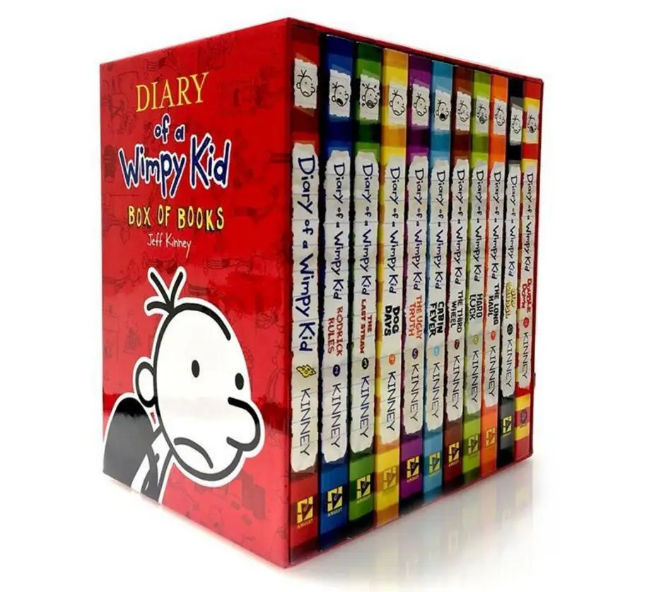 

6-9years Diary of a wimpy kid Develop kid reading habit evening read book Cartoon encouragement inspiring book 12pc/set