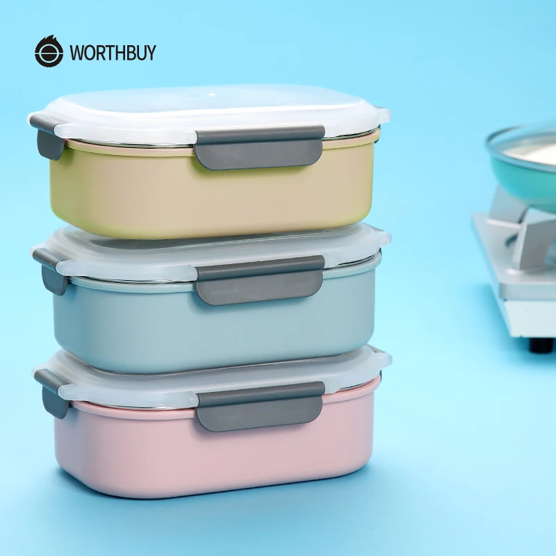 WORTHBUY японская 304 Нержавеющая Сталь Bento коробка для детей пикника школы