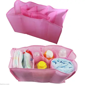 

Portable Outdoor Travel Nappy Bags Baby Diaper Nappy Water Bottle Storage Inner Liner Changing Divider Organizer Bag