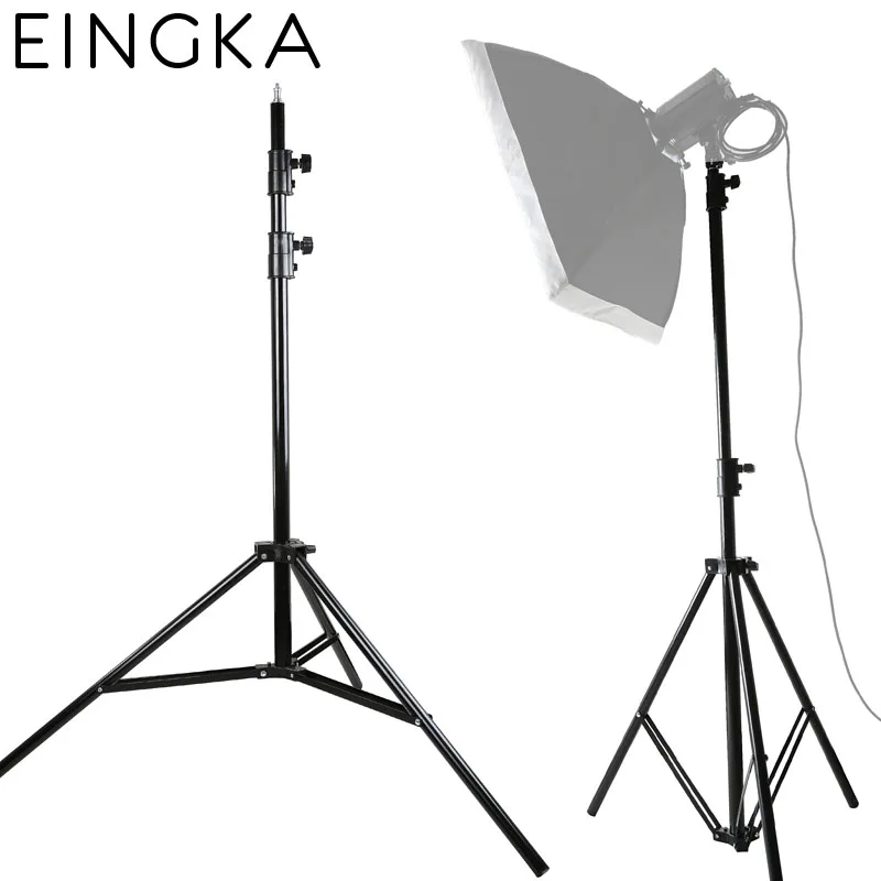 

Photo Studio Accessories Three Parts Stronger Camera Tripod Flash Light Stand Bracket Holder 2.5m With 1/4 Screw Adapter Mount