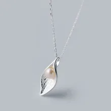 Lindo y Delicado 925-sterling-silver Tulipán Collar | Vintage de Perlas de Agua Dulce de plata Esterlina joyería Collar de Regalo de Cumpleaños Mamá