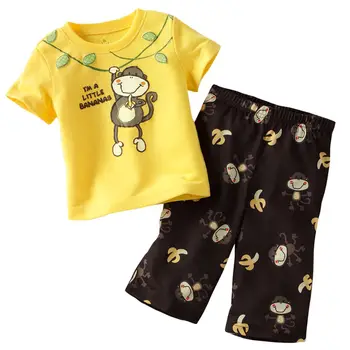 

Jumping Beans monkey baby boys clothes suit yellow banana kids t-shirt trouser suit 12month to 3 year