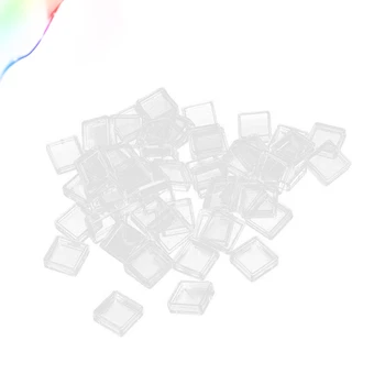 

55 Pcs Plastic Tactile Push Button Switch Tact Caps Button Covers Clear