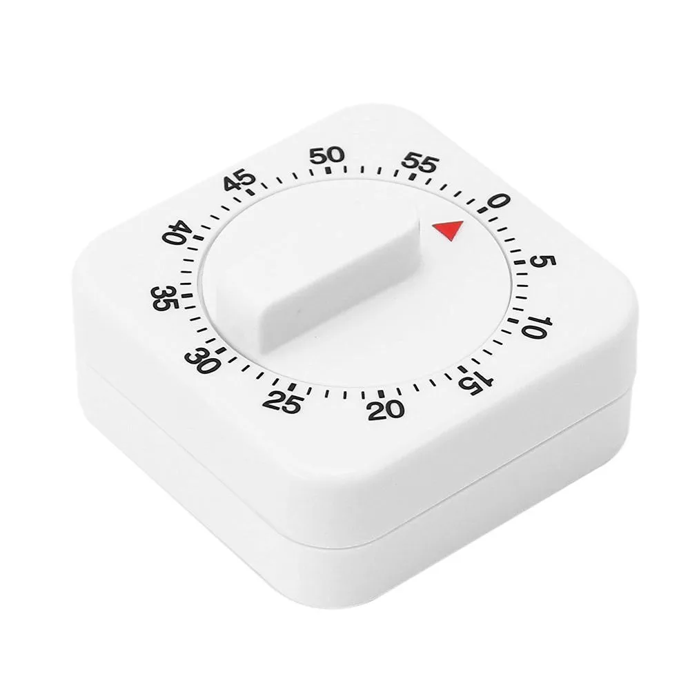 Портативный 60 минут белый квадратный механический таймер кухонный таймер счетчик вниз Сигнализация напоминание приспособления для домашней выпечки