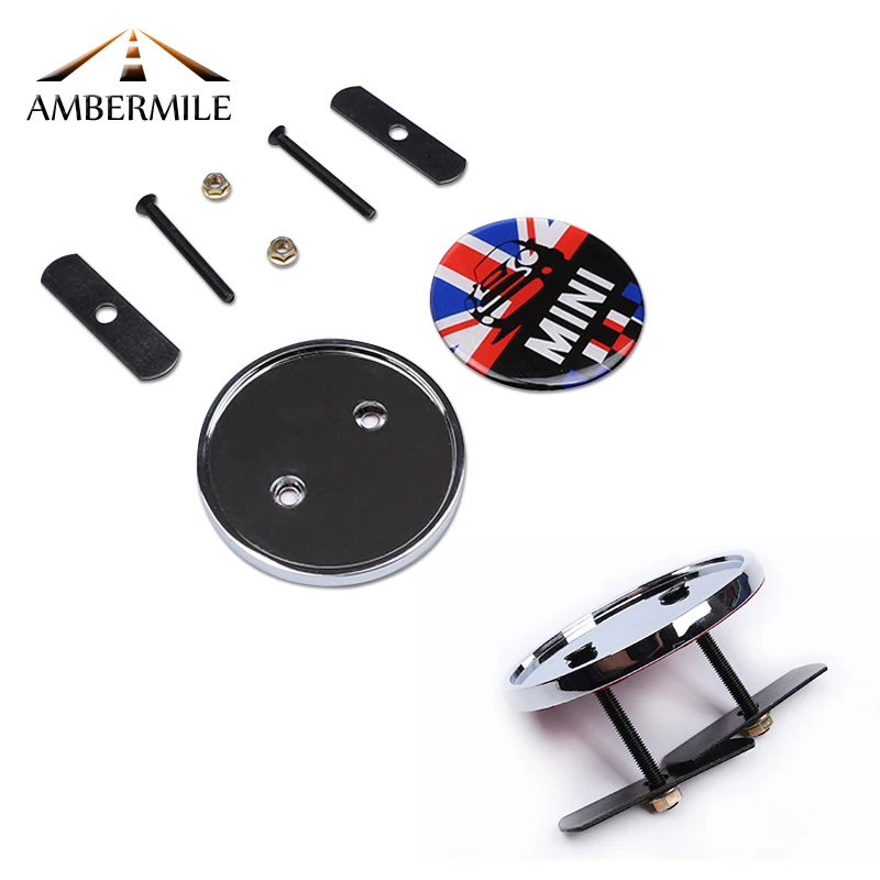 Ambermile автомобиль передний бейдж с эмблемой Grill металлические наклейки для Mini Cooper, Countryman, R55 R56 R50 R53 R60 R61 F54 F55 F56 аксессуары