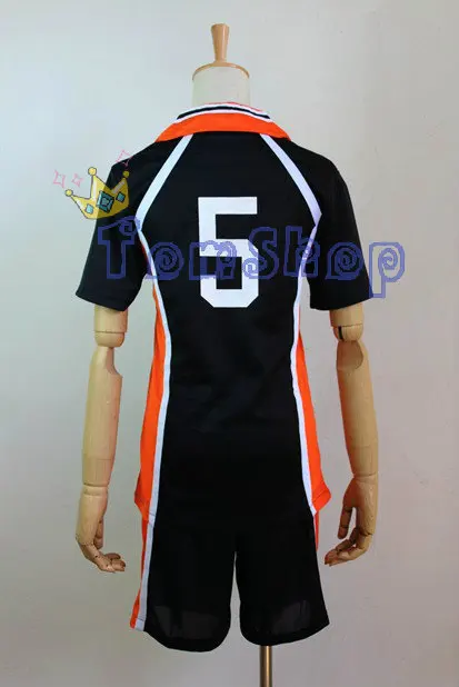 Аниме Haikyuu! Karasuno школьная форма #5 Tanaka Ryunosuke волейбольный костюм для косплея Джерси