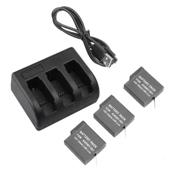 

3pcs 1220mAh Li-ion Camera Battery+3 Slot USB Charger for GoPro Hero 5 Camera USB Charger for GoPro Hero 5 Battery Charger