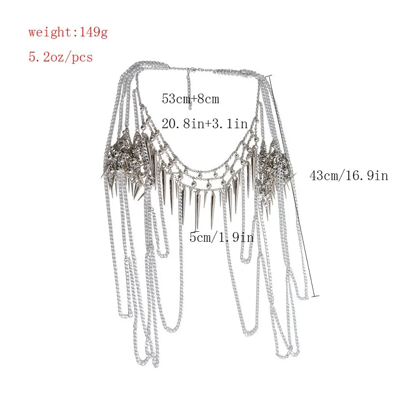 Сексуальное женское многослойное ожерелье с цепочкой через плечо, Женские аксессуары, цепочка на плечо, мода