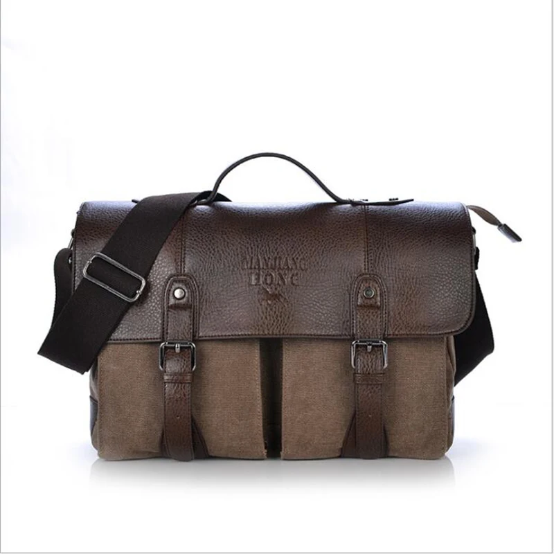 

2018 New Men's Bag vintage Casual Briefcase Business Shoulder Messenger Bags Computer Laptop Handbag Men's Travel Bags