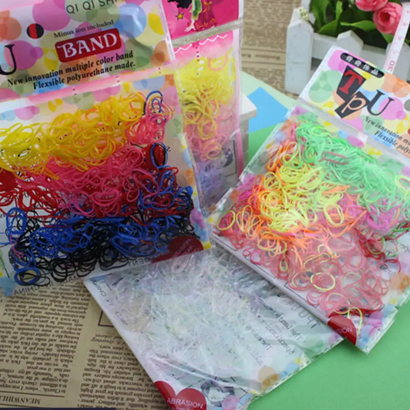 Child TPU Hair Holders Elastics Rubber Bands About 400~500pcs/bag (small package) Baby Girl