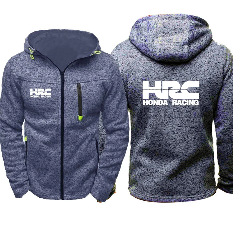 Толстовки для мужчин HRC гоночный мотоцикл автомобиль логотип печать Повседневная Хип Хоп Толстовка Harajuku мужская молния Куртка кофты человек толстовка - Цвет: 806