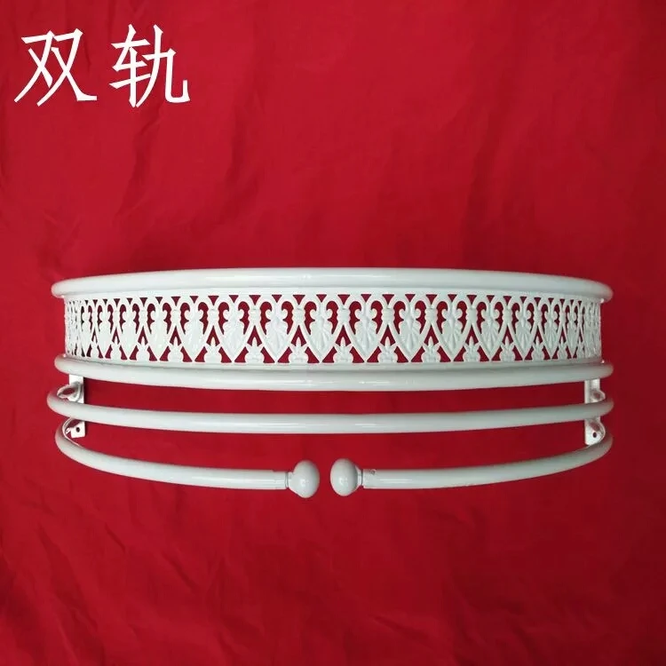 

New Nice cheap white Crown mosquito net stands on wall