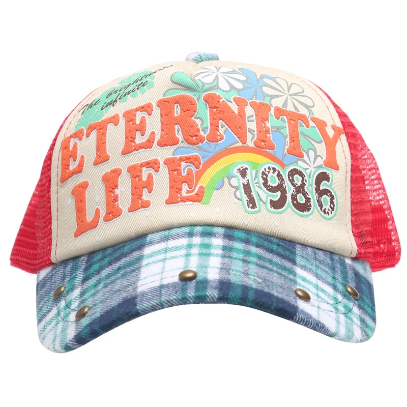 2016 Girl Eternity Life Floral Plain Mesh Hat Trucker Cap Summer Hats Children Caps Baseball cap 3-12 Ages | Спорт и развлечения