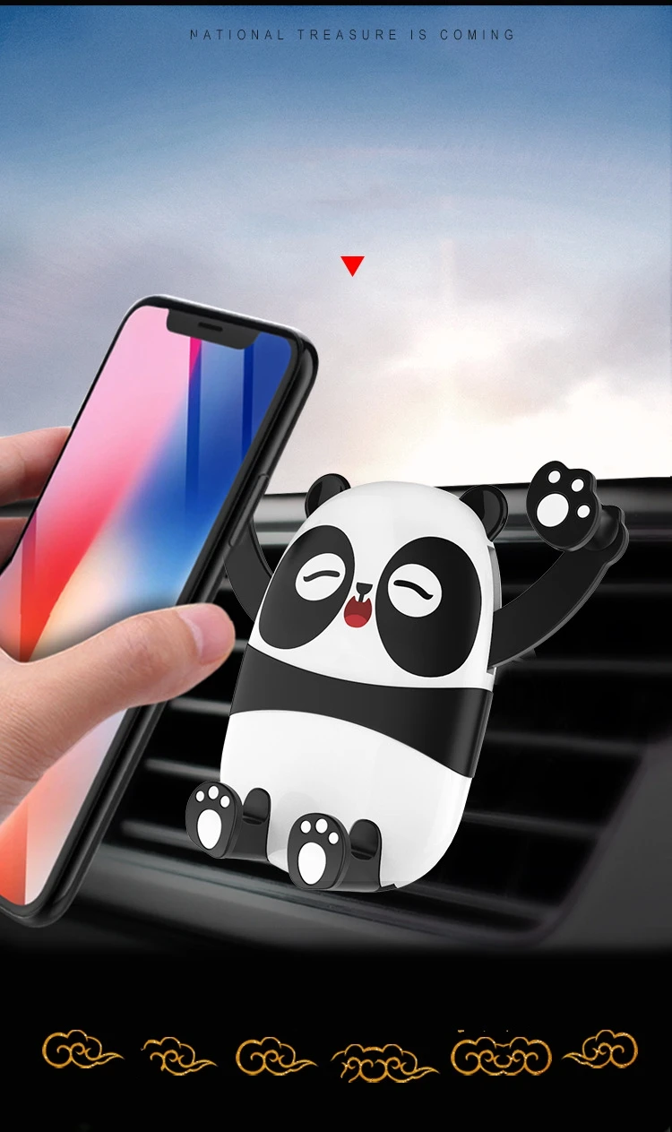 

Youbina panda car holder mount Automatic Infrared Induction Bracket Holder compatiable to 4.0 - 6.5 inch mobile phone