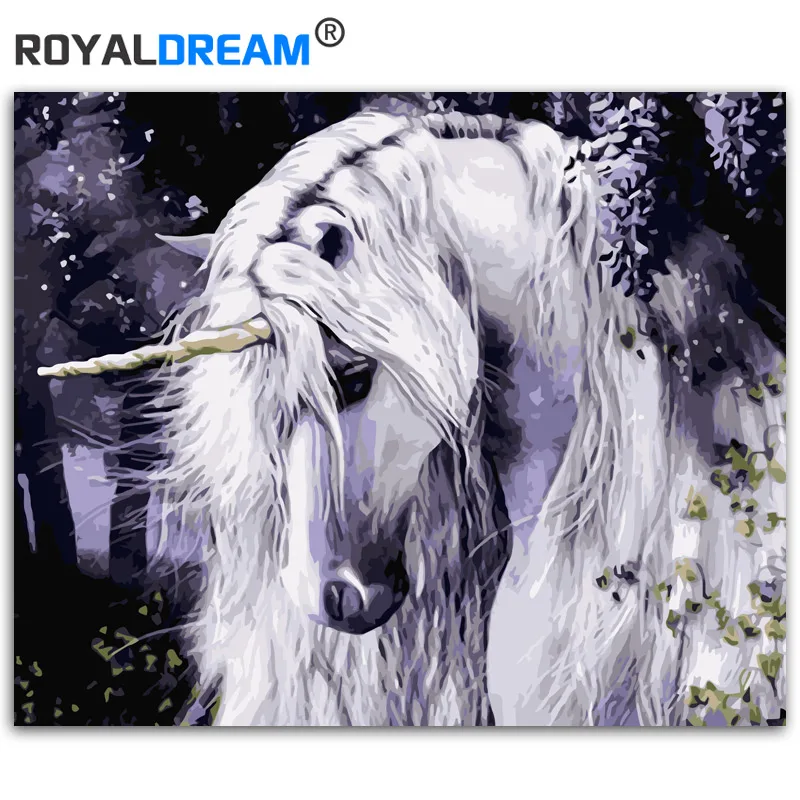 

ROYALDREAM Unicorn DIY Painting By Numbers Acrylic Paint By Numbers HandPainted Oil Painting On Canvas For Home Decor