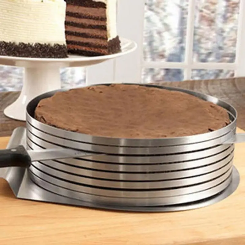 Нержавеющая сталь резак для торта слайсер регулируемый круглый хлеб торт резак слайсер Торт Кольцо Плесень DIY испечь инструменты кухонные аксессуары
