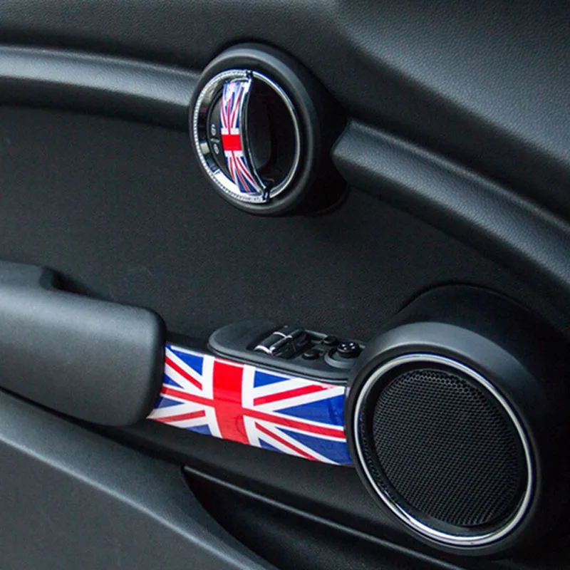 

4pcs Car Styling Automobile 3D Stickers Wrapping Interior Door Handle Union Jack Car Stickers For BWM MINI Cooper JCW F55 F56