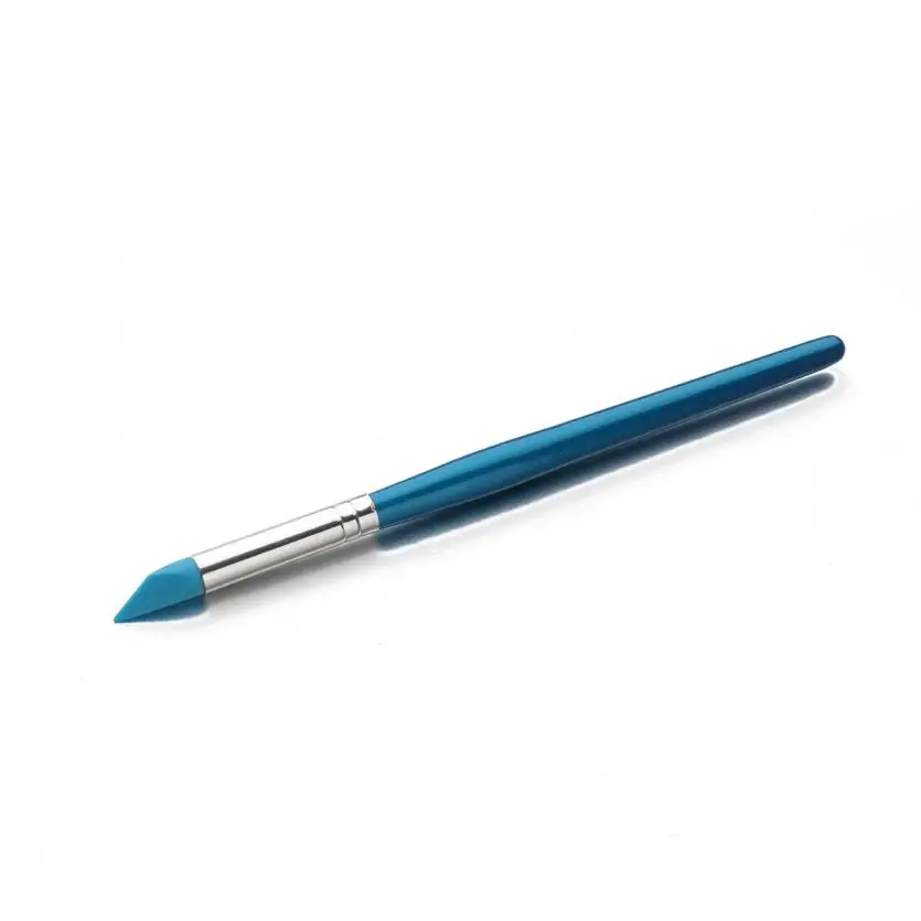 5 шт. резьба Нейл-Ручка инструмент для точечного нанесения маникюра деревянная ручка, силикон кисти для ногтей ручки 2MY25