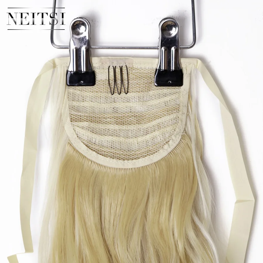 Neitsi вьющиеся длинные на заколке в хвосте волос накладной хвост с заколками синтетические волосы F22-613